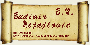 Budimir Mijajlović vizit kartica